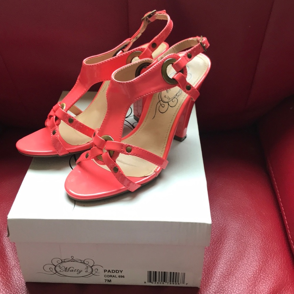 Matty’s coral sandals
